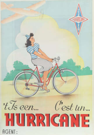 Werbeplakat ''Hurricane'' 1950er Jahre, Lithograph… - photo 1