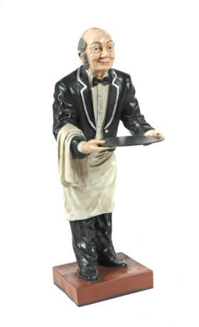 Kellnerfigur als Tabletthalter 20. Jh., Kunststoff… - photo 1