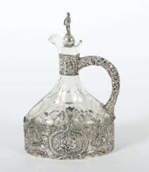 Glaskaraffe mit Silbermontur Deutschland, um 1900,…