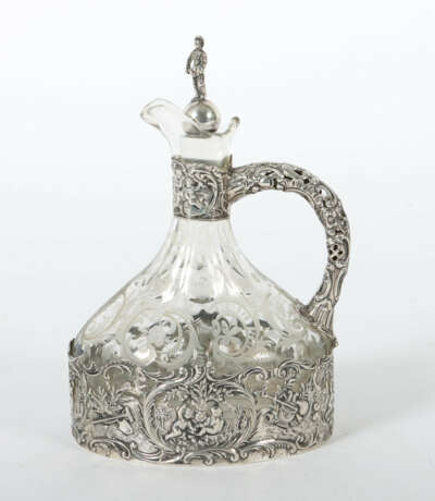 Glaskaraffe mit Silbermontur Deutschland, um 1900,… - Foto 1