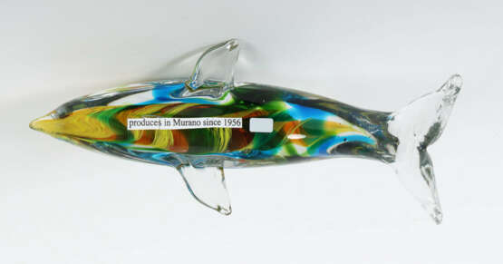 Tierfigur ''Delfin'' 2. Hälfte 20. Jh., farbloses … - Foto 3