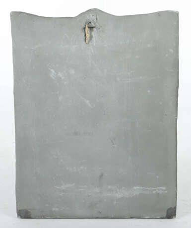 Figürliche Reliefplatte 2. H. 20. Jh., hellgrauer … - photo 3
