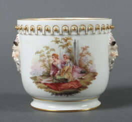 Cachepot mit Watteauszenen Meissen, 1850-1924, Por…