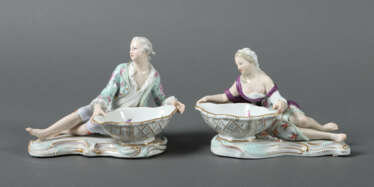 2 Figurenschalen Meissen, 1850-1924, Porzellan, gl…