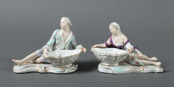 2 Figurenschalen Meissen, 1850-1924, Porzellan, gl… - фото 1