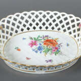 Ovale Korbschale mit Blütenapplikationen Meissen, … - photo 1