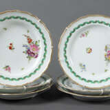 6 (Wand-)Teller mit variierenden Blumen Meissen, 1… - фото 1