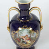Meissen Henkelvase mit Schäferszenen 1850-1924, Po… - photo 3