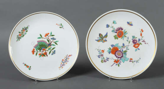 Paar Meissen-Wandteller mit Indischmalerei 1972-80… - photo 1