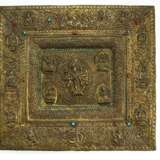 Intarsiertes Ritualpaneel mit Amoghapashalokeshvara aus Kupfer - Foto 1