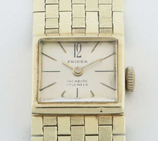 Damenarmbanduhr Um 1960, Priosa, Gelbgold 585, pun… - photo 2
