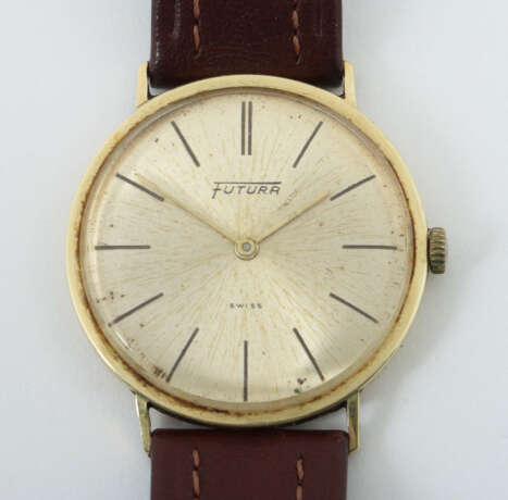 Herrenarmbanduhr 20. Jhr, Marke Futura, Gehäuse Ge… - photo 1