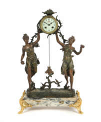 Kaminuhr mit Figurenstand ''Triumph des Frühlings'…