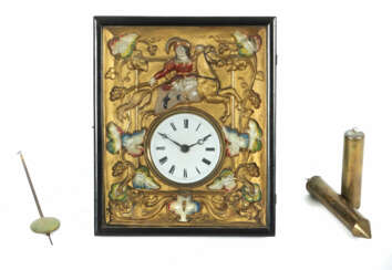Rahmenuhr mit Reiterfigur Schwarzwald, 19. Jh., Em…