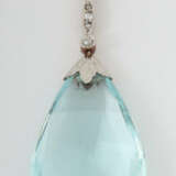 Anhänger Art Déco wohl Aquamarin, ca. 17 ct, mit D… - photo 1
