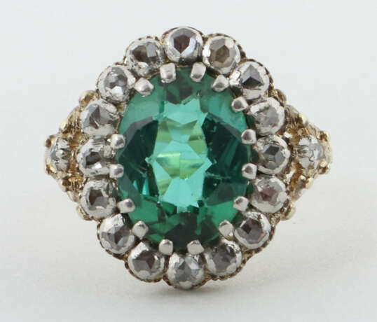 Ring um 1930, Entourage-Ring mit mittig wohl Turma… - photo 1