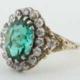 Ring um 1930, Entourage-Ring mit mittig wohl Turma… - photo 2
