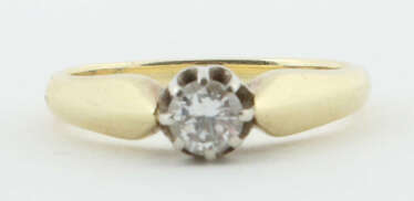 Solitärring Um 1940, Ring mit Solitär, ca. 0,25 ct…