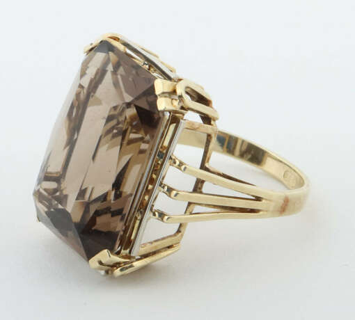 Ring mit Rauchtopas 1950er Jahre, Gelbgold 585, ca… - фото 2