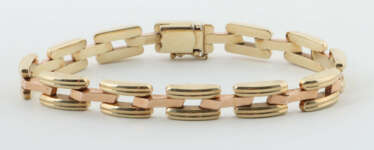 Gliederarmband Um 1960, Gliederarmband in Gelbgold…