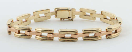 Gliederarmband Um 1960, Gliederarmband in Gelbgold… - фото 1