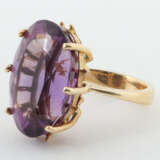Cocktailring mit Amethyst 1960er Jahre, mit eingef… - photo 2