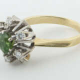 Ring mit Diamanten & Turmalin 1960er Jahre, Gelb- … - Foto 2