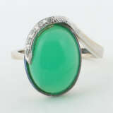 Ring mit Chrysopras & Diamanten 1980er Jahre, Weiß… - photo 1