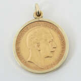 Münzanhänger 20 Reichsmark, Fassung Gelbgold 585, … - photo 1