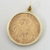 Münzanhänger 20 Reichsmark, Fassung Gelbgold 585, … - photo 2