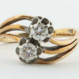 Ring mit Diamanten 20. Jh., Gelbgold/Weißgold 585,… - photo 1