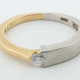 Ring mit Diamant modern, Platin 900/Gelbgold 585, … - фото 2