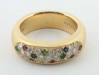 WEMPE-Ring modern, Gelbgold 750, ca. 10,33 g, bese…