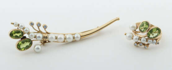 Schmuckset mit Perlen, Peridots & Diamanten modern… - photo 1