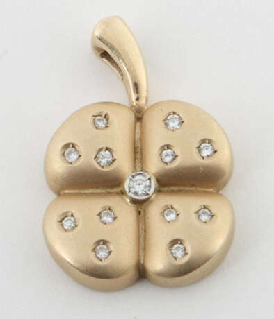 Kleeblattanhänger modern, Gelbgold 585, punziert, … - photo 1