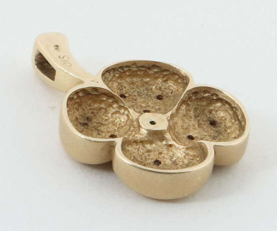 Kleeblattanhänger modern, Gelbgold 585, punziert, … - photo 2