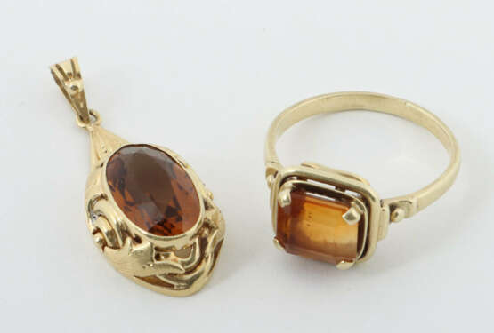 Ring und Anhänger modern, Set Ring und Anhänger, G… - Foto 1
