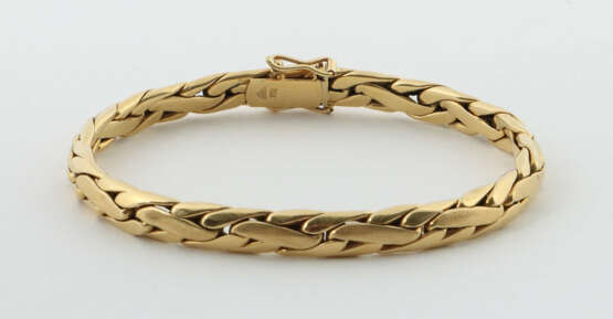 Goldarmband modern, Gelbgold 750, punziert, Punze … - Foto 1