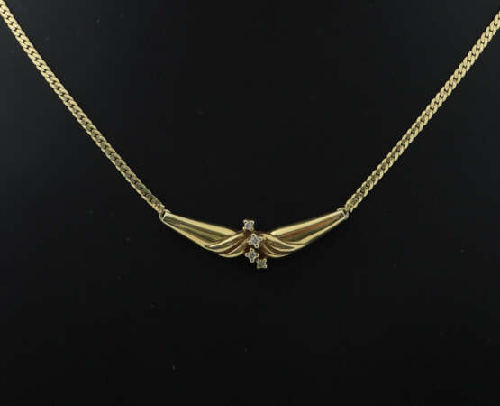 Collier in Gelbgold modern, Collier besetzt mit 4 … - photo 1