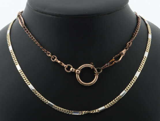 Goldkette und Uhrenkette modern, 1 Kette Gelbgold… - фото 1