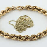 Kette und Armband modern, Gelbgold 750, punziert, … - photo 1