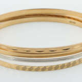 4 Armreifen modern, Gelbgold/Weißgold 750, punzier… - photo 1
