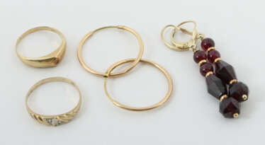 Konvolut Schmuck modern, Gelbgold 585, punziert, b…