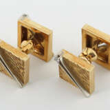 Manschettenknöpfe modern, Gelbgold/Weißgold 750, q… - photo 2