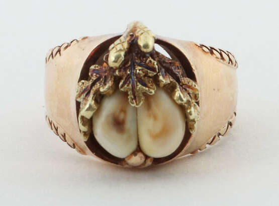 Ring mit Grandeln modern, Gelbgold 585, punziert, … - photo 1