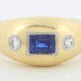 Ring mit Steinen modern, Gelbgold 750, punziert, b… - Foto 1