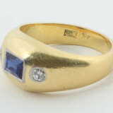 Ring mit Steinen modern, Gelbgold 750, punziert, b… - Foto 2