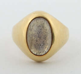 Ring mit Labradorit modern, mit Labradorit, Gelbgo…