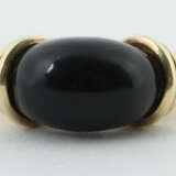 Ring mit Stein modern, besetzt mit Onix-Cabochon, … - photo 1