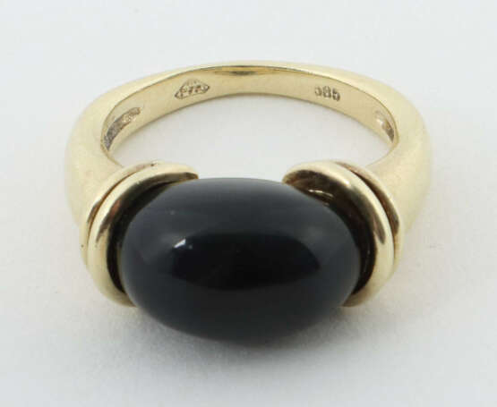 Ring mit Stein modern, besetzt mit Onix-Cabochon, … - photo 2